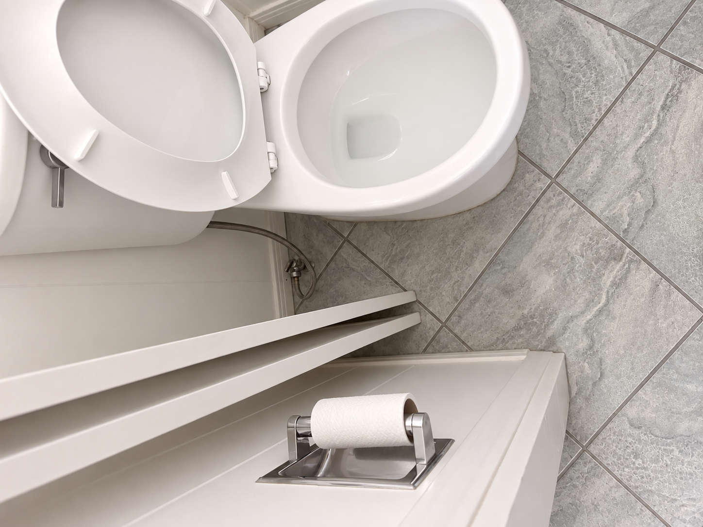 Toilet area after detailed cleaning